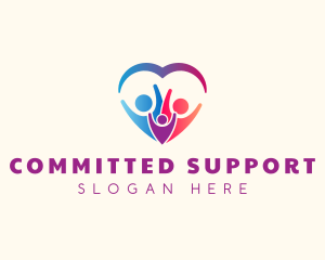 Heart Family Support logo design