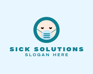 Sick Patient Face Mask logo design