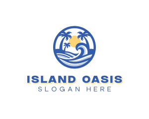 Beach Island Resort logo design