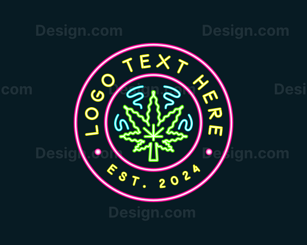 Marijuana Neon Cannabis Logo