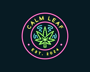 Marijuana Neon Cannabis logo