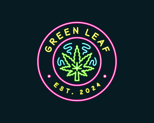 Marijuana Neon Cannabis logo