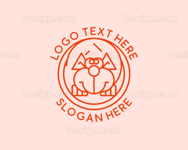 Pet Dog Cartoon Logo