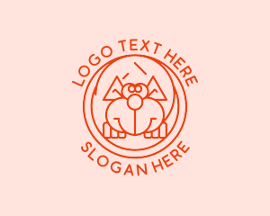 Pet Dog Cartoon logo