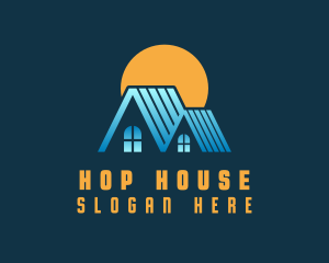 Sunset Roof House logo design