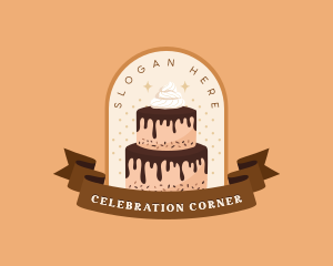 Birthday Celebration Cake logo design