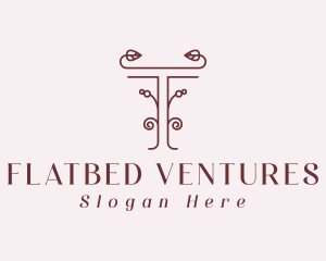 Luxury Vine Letter T Logo