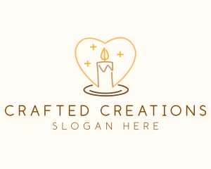 Scented Heart Candle logo design