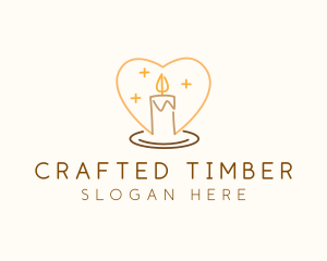 Scented Heart Candle logo design