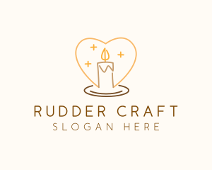 Scented Heart Candle logo design