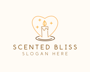 Scented Heart Candle logo design