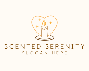 Scented Heart Candle logo design