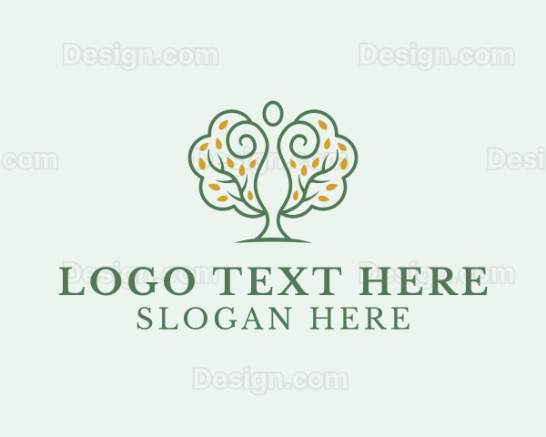 Human Forest Tree Logo