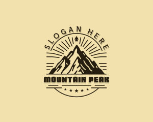 Mountain Peak Hiking logo design