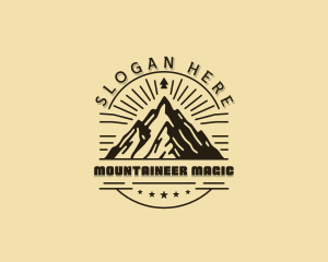 Mountain Peak Hiking logo design