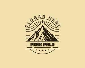 Mountain Peak Hiking logo design