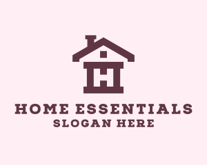 Residential Roof Letter H logo design