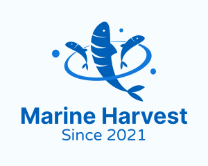 Blue Fish Sardine logo