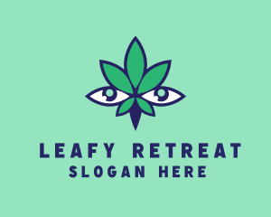 Cannabis Eye Leaf logo design