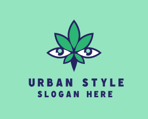 Cannabis Eye Leaf logo