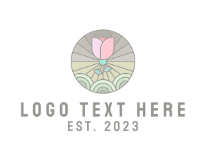 Intricate Flower Badge  logo