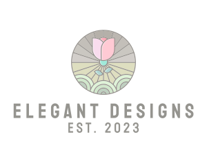 Intricate Flower Badge  logo