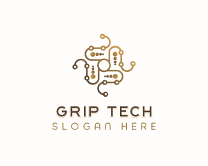 Software Tech Circuitry logo design