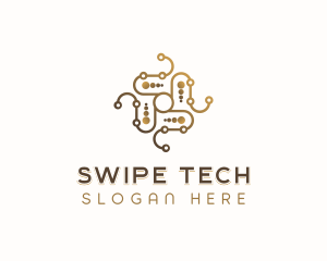 Software Tech Circuitry logo design