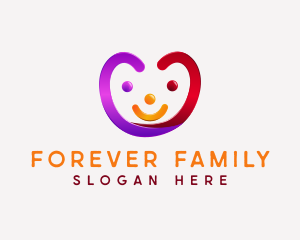  Heart Family Love logo design