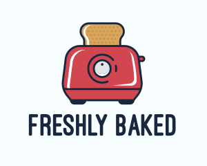 Red Bread Toaster logo design