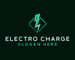 Electric Thunderbolt Charge logo design