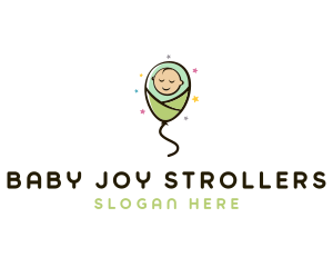 Baby Swaddle Balloon logo design