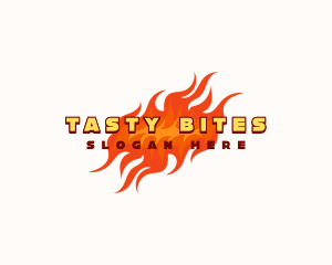 Restaurant Hot Fire Logo