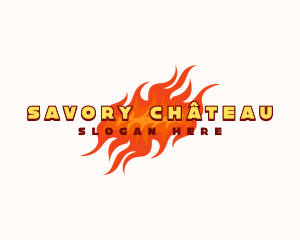 Restaurant Hot Fire logo design