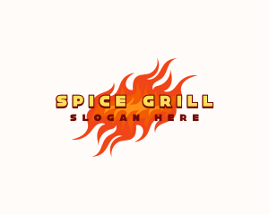 Restaurant Hot Fire logo design