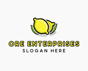 Lemon Fruit Citrus logo design