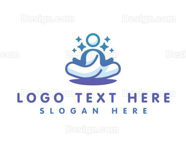 Relaxing Human Yoga Logo