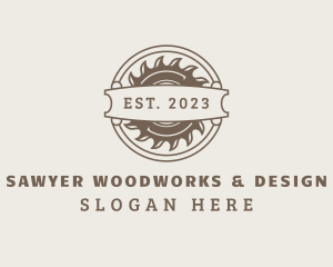 Carpentry Circular Saw logo design