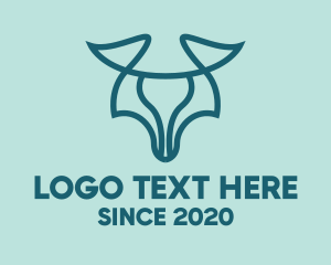 Minimalist Modern Cow logo