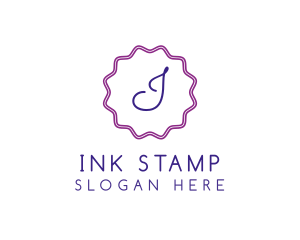 Feminine Cursive Stamp logo