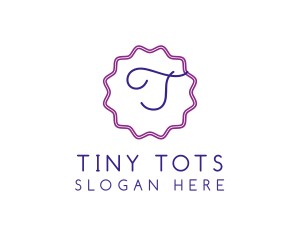 Feminine Cursive Stamp logo design