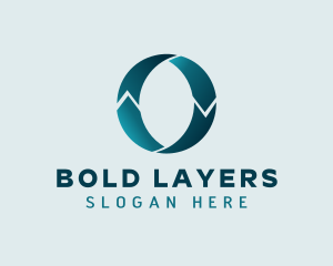 Teal Logistics Letter O logo design