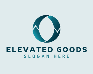 Teal Logistics Letter O logo design