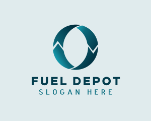 Teal Logistics Letter O logo design