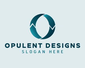 Teal Logistics Letter O logo design