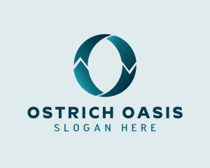 Teal Logistics Letter O logo design