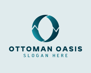 Teal Logistics Letter O logo design