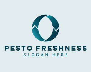 Teal Logistics Letter O logo design