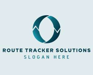 Teal Logistics Letter O logo design