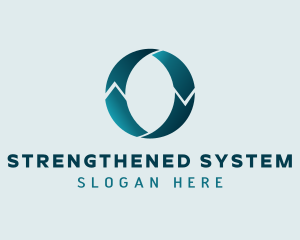 Teal Logistics Letter O logo design